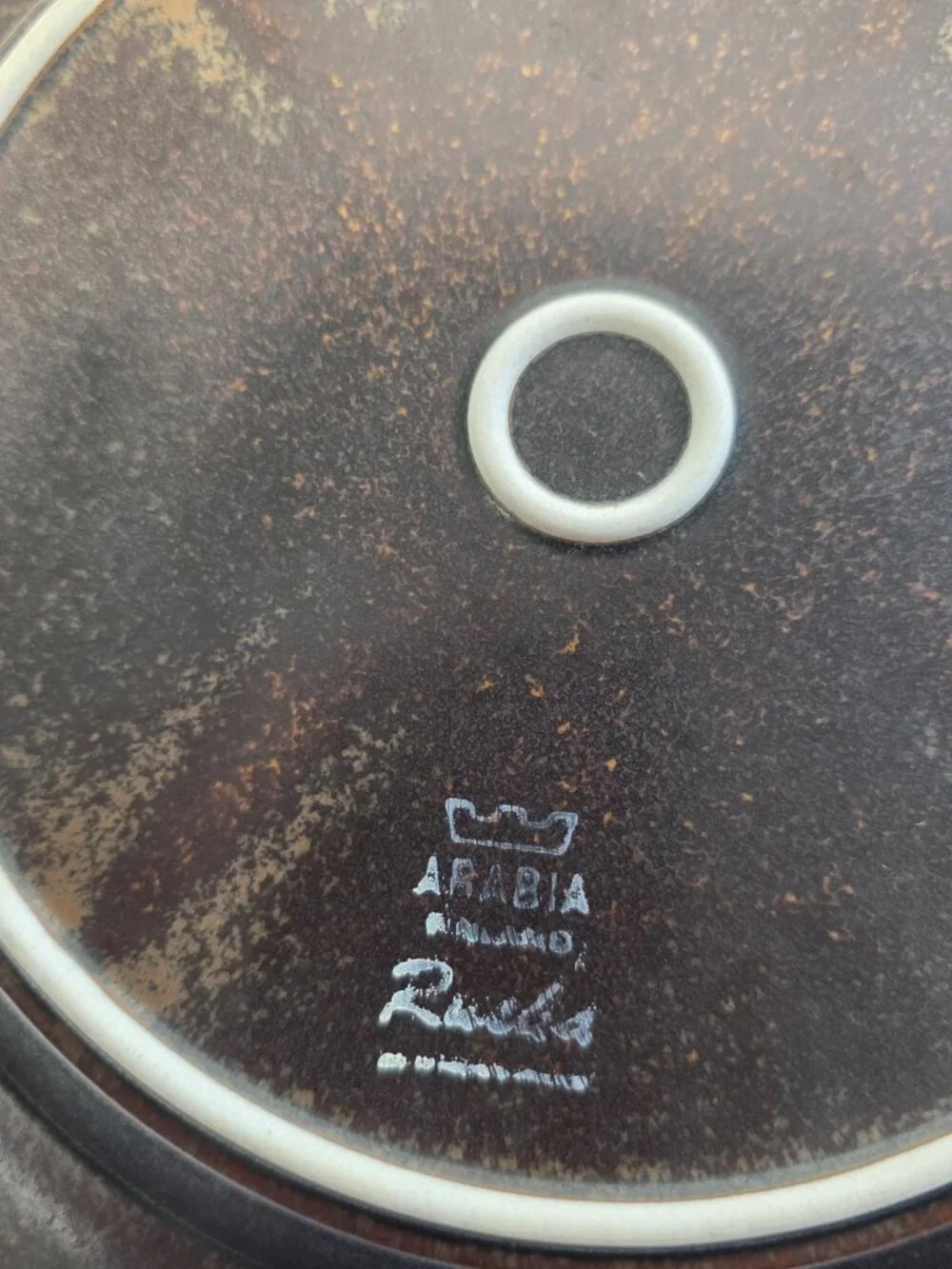 ONE Arabia of Finland Rushka Dinner Plate Light & Dark Brown Spotted